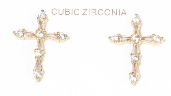Cross Diamond Earrings