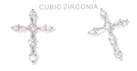 Cross Diamond Earrings