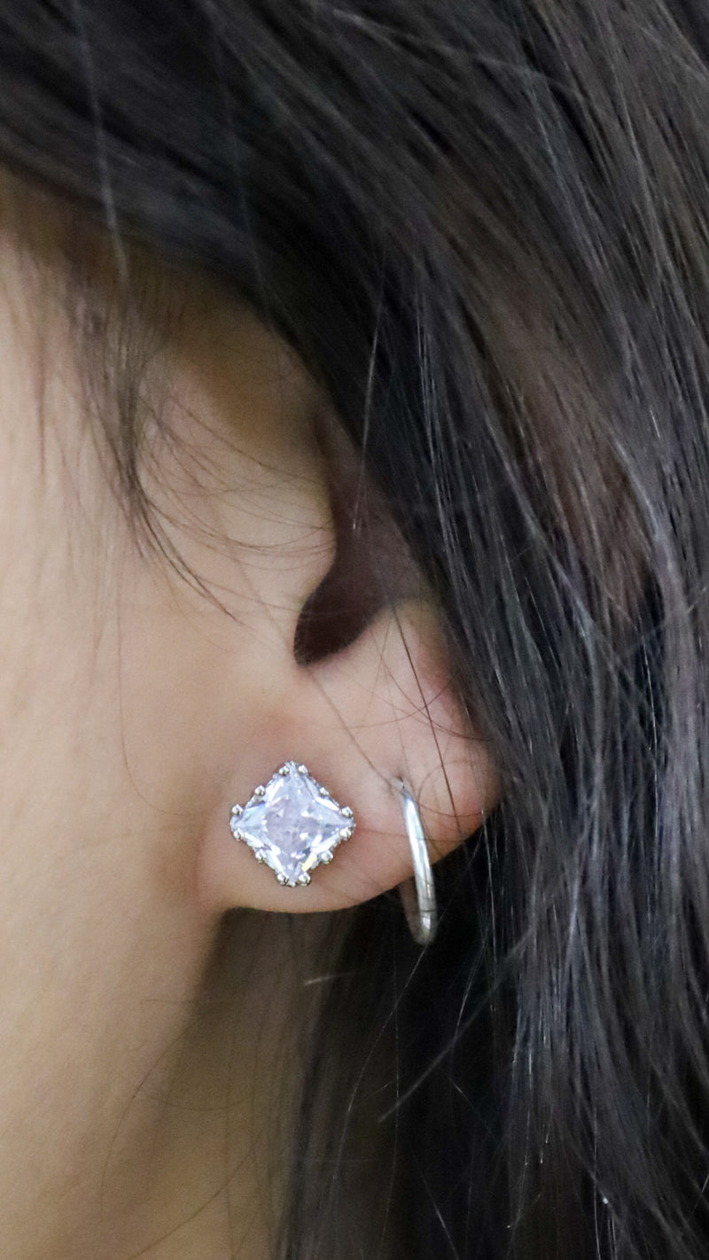 Square Crystal Earring