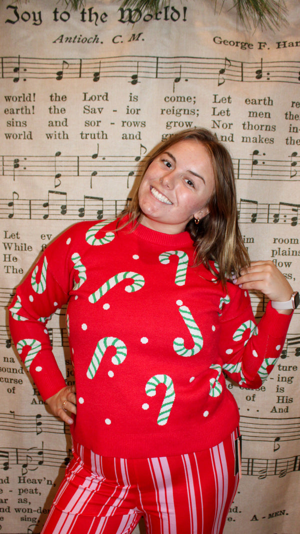 Candy Cane Sweater